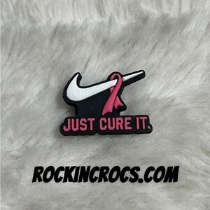 Breast Cancer Croc Charm